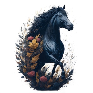 Horses Clipart - High Quality PNG, Digital Planners, Watercolor, Junk Journals, Scrapbooking, Wall Art, Commercial Use, Digital Download