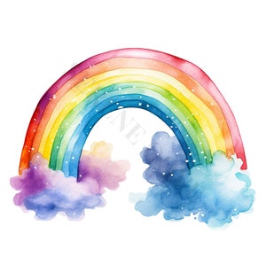Rainbow Clipart - 12 PNG de alta calidad, descarga digital, creación de tarjetas, imágenes prediseñadas, artesanía de papel digital, diario basura