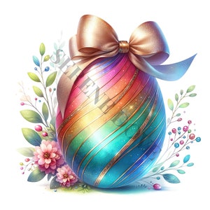 Huevo de Pascua con imágenes prediseñadas de arco - 22 PNG de alta calidad, libro de memoria, diarios basura, álbumes de recortes, uso comercial, sublimación
