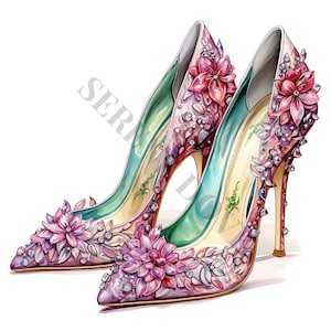 Luxury High Heels Clipart 12 High Quality Pngs, Digital Paper Crafting ...