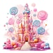 Candyland Castle Clipart 12 High Quality Pngs, Digital Paper Crafting ...