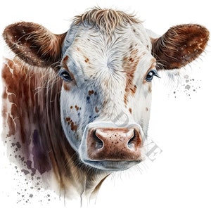 Cow Clipart - 12 High Quality PNGs, Digital Planner, Junk Journal, Scrapbook, Memory Book, Commercial Use, Sublimation