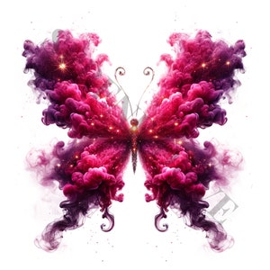 Rauch Schmetterling Clipart - 13 hochwertige PNGs, Memory Book, Junk Journals, Scrapbooks, Digital Planner, kommerzielle Nutzung, Sublimationen
