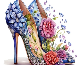 Luxury High Heels Clipart - 12 High Quality PNGs, Digital Paper Crafting, Digital Planner, Apparel, Watercolor, Digital Download