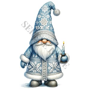 Blue Christmas Gnome Clipart 14 High Quality Pngs, Memory Book, Junk ...