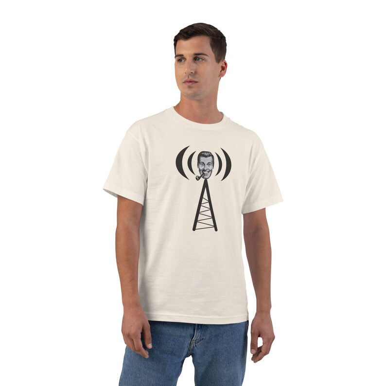 Bob Dobbs / Slack Radio Logo Beefy-T® Short-Sleeve T-Shirt image 1