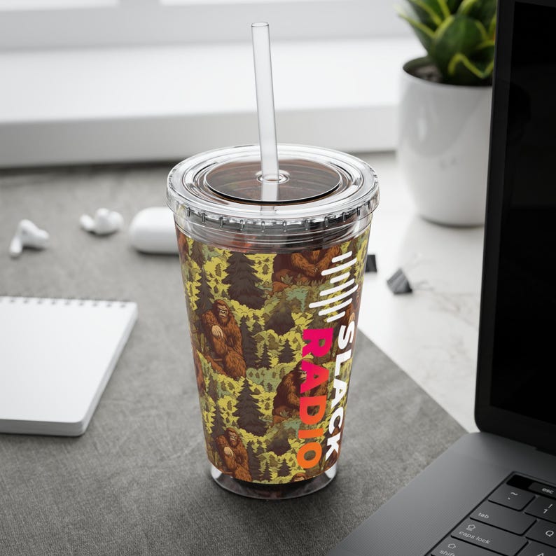 Slack Radio / Bigfoot Plastic Tumbler with Straw image 6