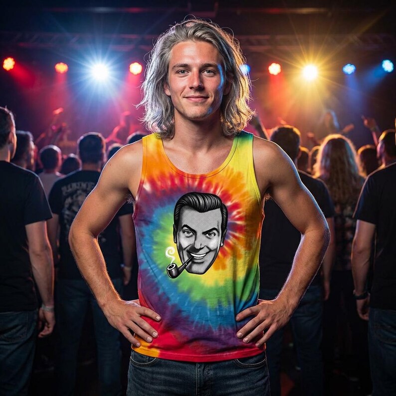 New "Bob" Unisex Tie-Dye Tank Top image 1