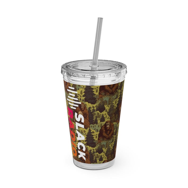 Slack Radio / Bigfoot Plastic Tumbler with Straw image 4