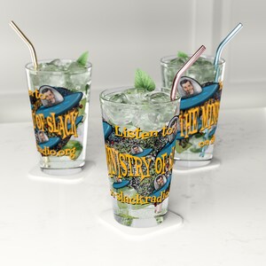 The Ministry of Slack Pint Glass, 16oz