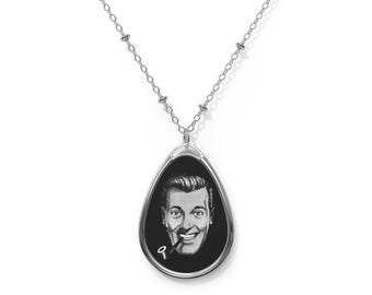 J.R. "Bob" Dobbs Head Oval Necklace