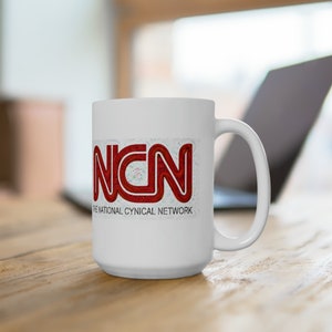National Cynical Network White Ceramic 15oz. Mug