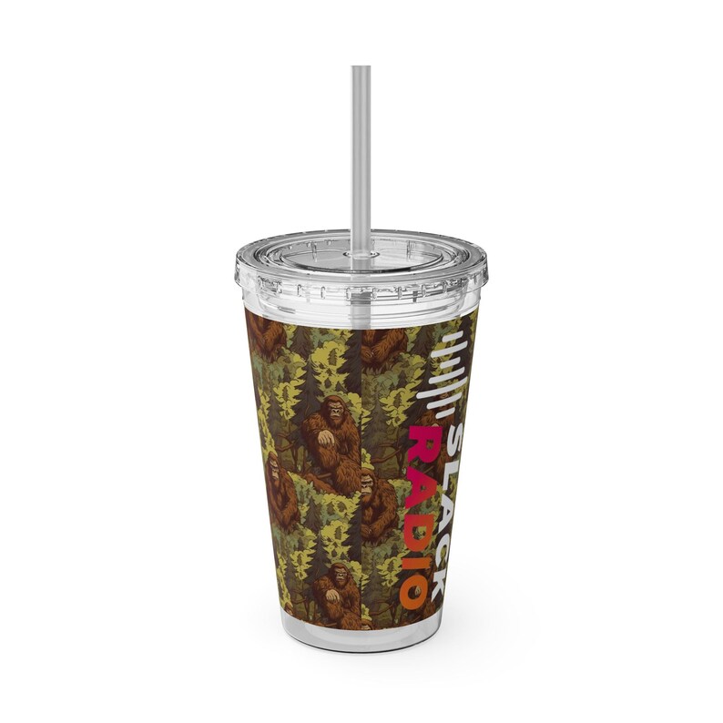 Slack Radio / Bigfoot Plastic Tumbler with Straw image 3