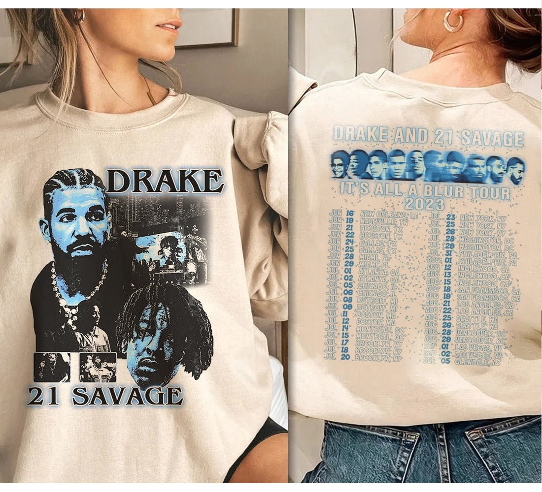 Vintage Drake 21 Savage Tour Rescheduled Shirt Drake It's 