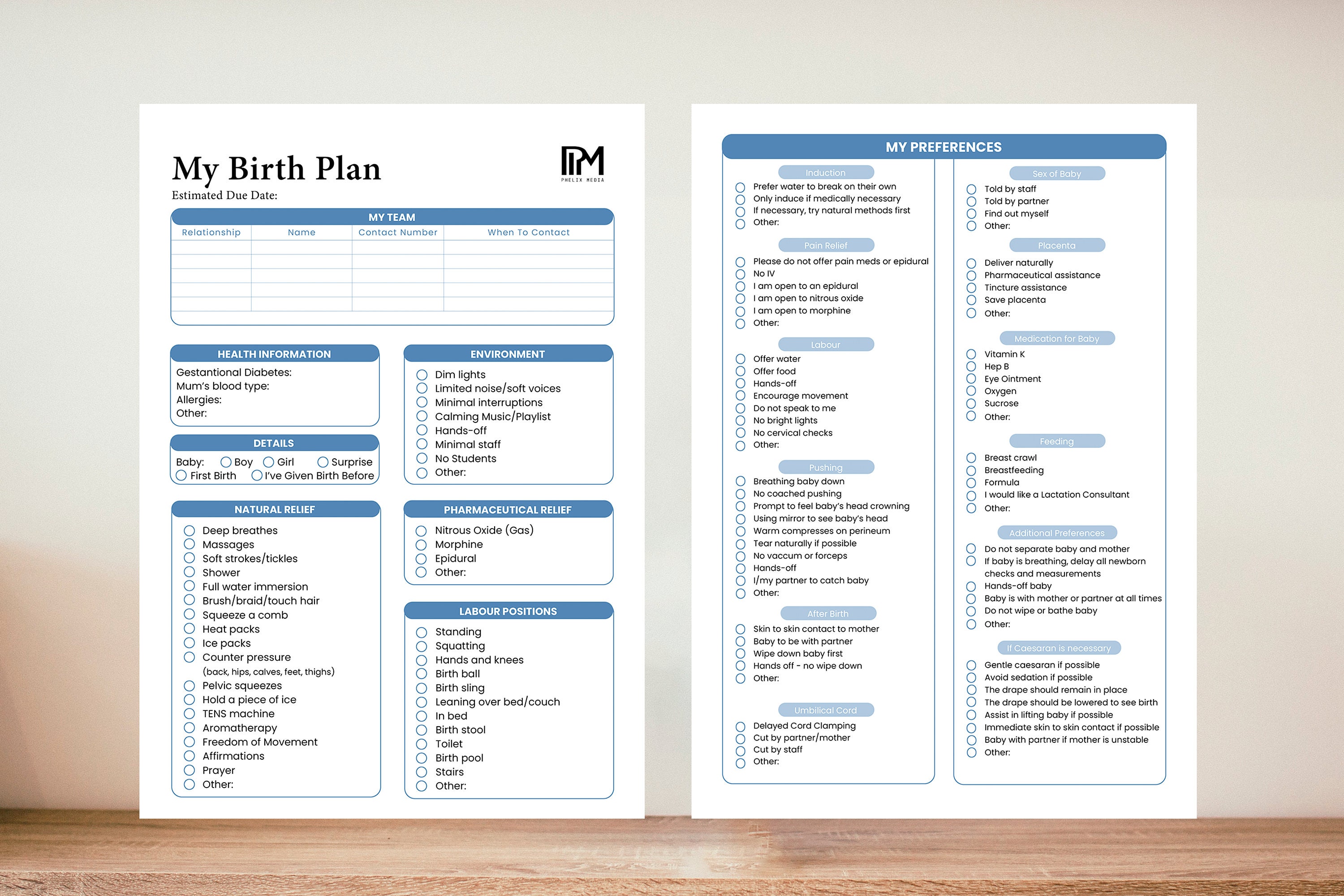 Birth Plan Template / Birth Plan Printable / Natural Birth Plan / Birth Birth Plan Template / Birth Plan Printable / Natural Birth Plan / Birth