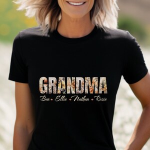 PERSONALIZED GRANDMA TSHIRT with names, custom grandma shirt, grandma gift, grandmas birthday gift, grandmother gift, custom gift for nana.