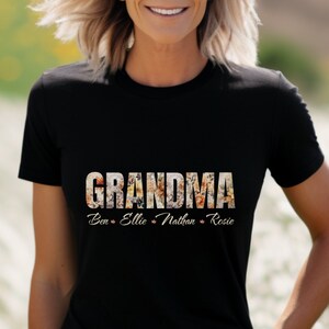 PERSONALIZED GRANDMA TSHIRT with names, custom grandma shirt, grandma gift, grandmas birthday gift, grandmother gift, custom gift for nana.