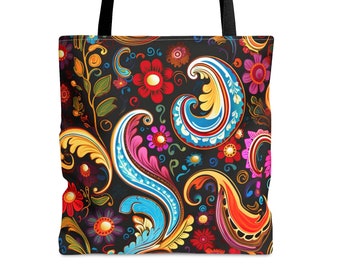 Paisley Tote Bag, paisley tote, vintage design tote bag, paisley shopping bag, paisley bag, boho shopping bag, boho tote, paisley gift bag.