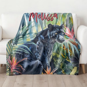 Black Panther Blanket Panther Blanket Cat Blanket Children s Blanket Sherpa Couch Blanket Custom Blanket for Son for Daughter Etsy
