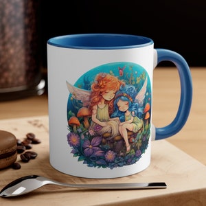 Fairy Coffee Mug, 11oz. Fairy lover mug, cute Fairy mug, girls fairy mug, coffee mug gift, fairy gift for daughter, hot chocolate fairy mug.