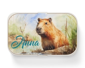 KIDS LUNCH BOX personalized Capybara Bento Lunch Box personalized Capybara kids gift customized kids Capybara  lunch box for Capybara lover.