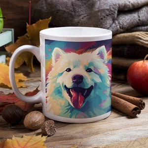 Samoyed white Mug 11oz. Samoyed coffee mug, mug for samoyed lover, samoyed mom coffee mug, cut samoyed mug, sammie mom gift, sammie mug gift
