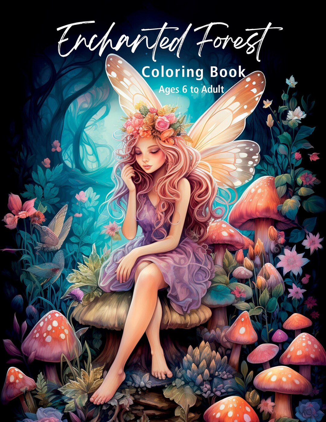Fairy Fantasy Coloring Pages (letter). Adult &amp; Teen Relaxation ...