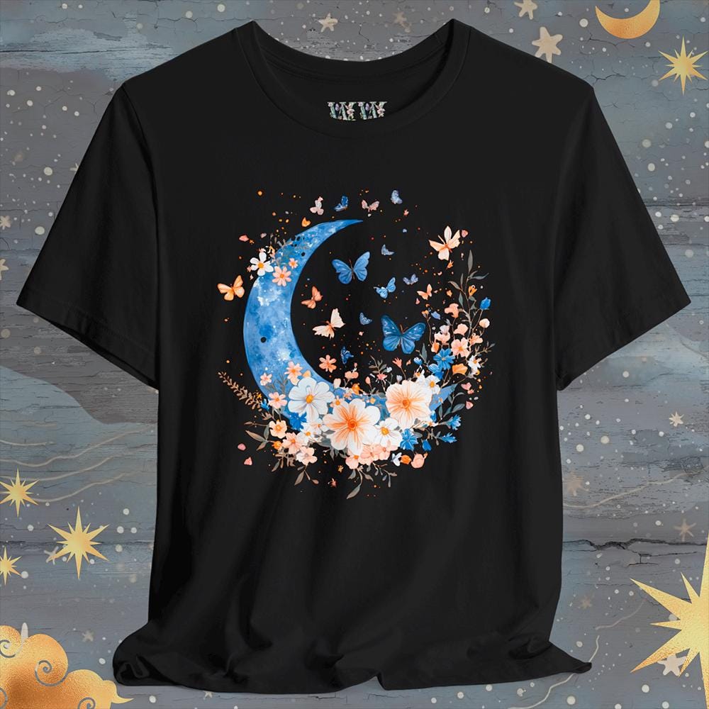 ◆MOONDAL◆ Eve Cotton Tshirt in Blue Custom Printing or Embroidery on the ATC Everyday Cotton Tee
