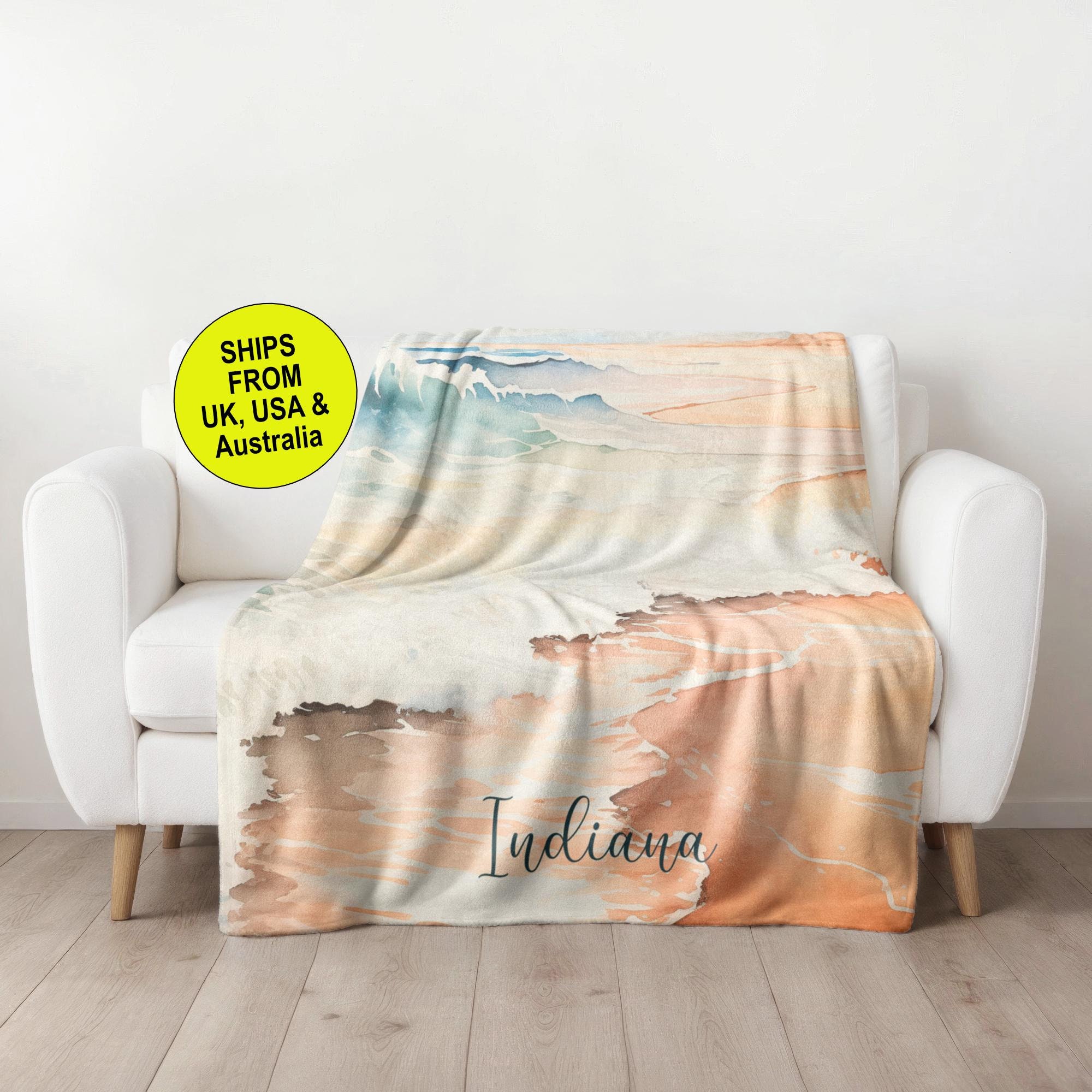 Beach scene throw blanket new arrivals
