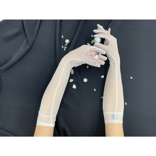 White Opera Gloves Etsy