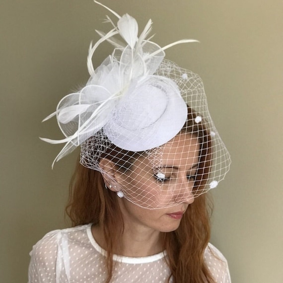 Fascinator Hat with Veil and Lace Gloves Pillbox Cocktail Tea Party Headpiece 8 Pcs Fascinator Hats for Women Tea Party Lace Pillbox Hat  main image 3