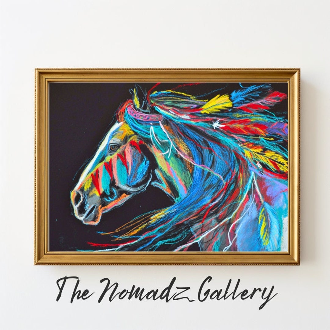 Native American Horse Fine Art, Native American Wall Art, Native