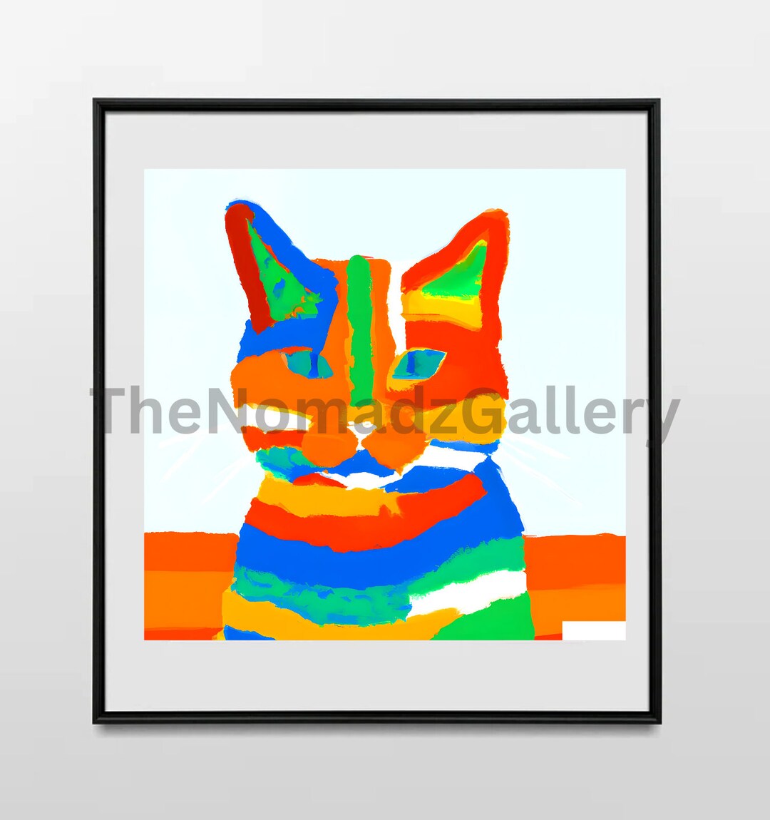 Orange Tabby Cat Pop Art Cat Poster Abstract Cat Art Etsy