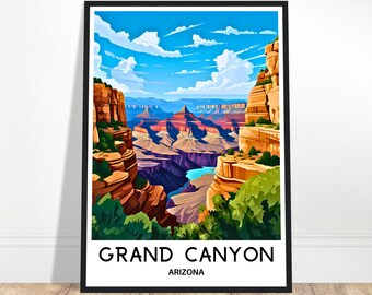 Grand Canyon Travel Poster Grand Canyon Travel Print Grand Canyon Art Print Grand Canyon Wall Art Grand Canyon Travel Gift Grand Canyon Art