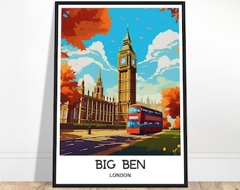 Big Ben Print Big Ben Poster London Travel Poster London Travel Print London Travel Gift London Art Gift London Art Print London Lover Gift