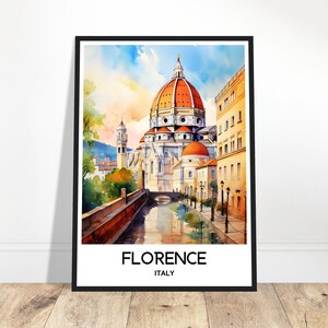 Florence Watercolor Print Florence Travel Poster Italian Art Print Italy Lover Gift Florence Watercolour Painting Florence Illustration