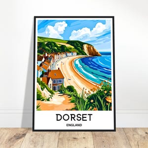 Dorset Travel Print Dorset Poster English Art Print England Lover Gift Wall Hanging Art Home Office Room Desk Decor Dorset Illustration