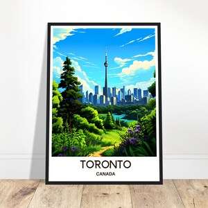 Toronto Reise-Druck Toronto Poster Kanadische Kunst Druck Kanada Liebhaber Geschenk Wandbehang Kunst Home Office Schreibtisch Dekor Toronto Illustration