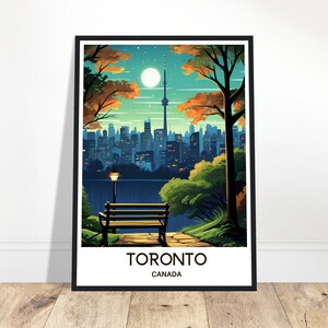 Toronto Reise-Druck Toronto Poster Kanadische Kunst Druck Kanada Liebhaber Geschenk Wandbehang Kunst Home Office Schreibtisch Dekor Toronto Illustration