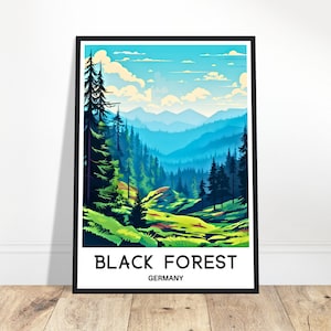Black Forest Travel Poster Black Forest Travel Print Black Forest Art Print Black Forest Travel Gift Black Forest Germany Print Mountain Art