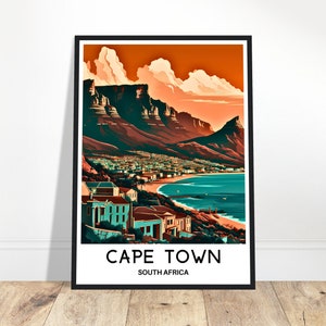 Cape Town Travel Poster Cape Town Travel Print Cape Town Art Print South Africa Travel Gift Cape Town South Africa Art Print Cape Town Gift