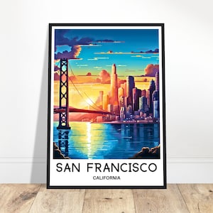 San Francisco Travel Poster San Francisco Travel Print San Francisco Art Print San Francisco Wall Print San Francisco Travel Gift California