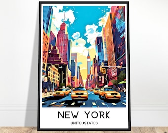 New York Travel Poster New York Travel Print New York Art Print New York Wall Print New York Travel Gift New York Lover Gift New York Poster
