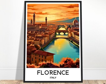 Florence Travel Poster Florence Travel Print Florence Art Print Florence Italy Print Florence Gift Florence Painting Florence Vintage Poster