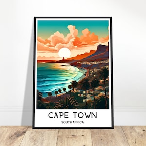 Cape Town Travel Poster Cape Town Travel Print Cape Town Art Print South Africa Travel Gift Cape Town South Africa Art Print Cape Town Gift