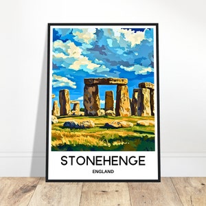 Stonehenge Reisedruck Stonehenge Poster Englisch Kunst Druck England Liebhaber Geschenk Wandbehang Home Office Schreibtisch Dekor Stonehenge Illustration