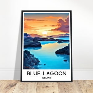 Blue Lagoon Travel Poster Blue Lagoon Travel Print Blue Lagoon Art Print Blue Lagoon Wall Art Blue Lagoon Gift Blue Lagoon Iceland Print