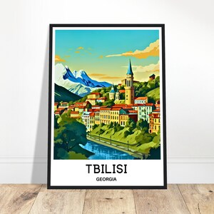 Tbilisi Travel Print Georgien Poster Georgischer Kunstdruck Tbilisi Liebhaber Geschenk Wandbehang Kunst Home Office Schreibtisch Dekor Tbilisi Illustration