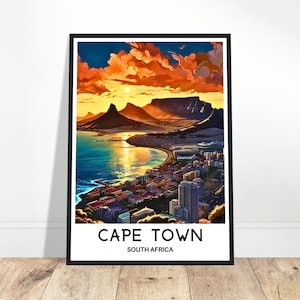 Cape Town Travel Poster Cape Town Travel Print Cape Town Art Print South Africa Travel Gift Cape Town South Africa Art Print Cape Town Gift