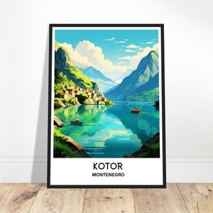 Kotor Reise-Druck Kotor Poster Monogred Fotodruck Monogren Liebhaber Geschenk Wandbehang Home Office Schreibtisch Dekor Kotor Illustration